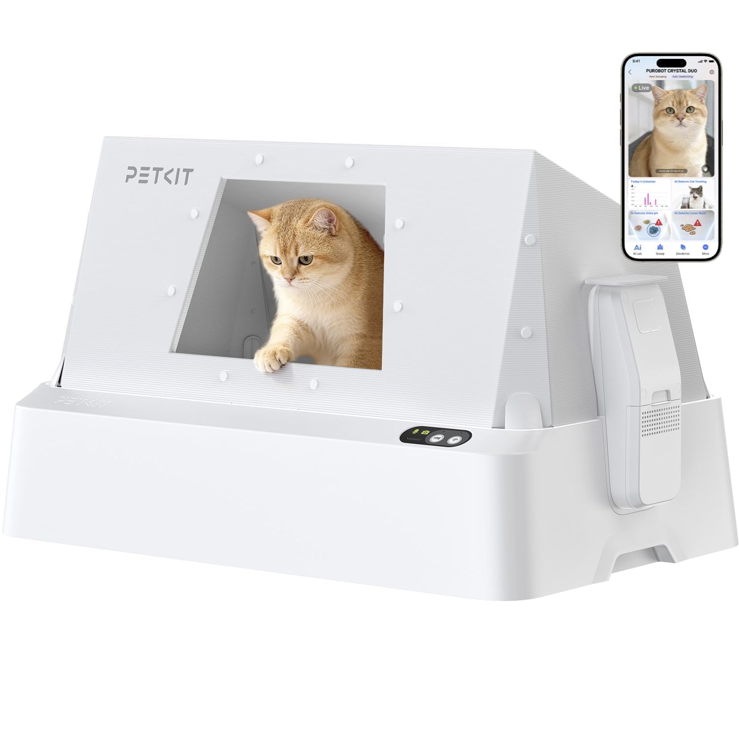PETKIT Purobot Crystal Self Cleaning Cat Litter Tray with Cover